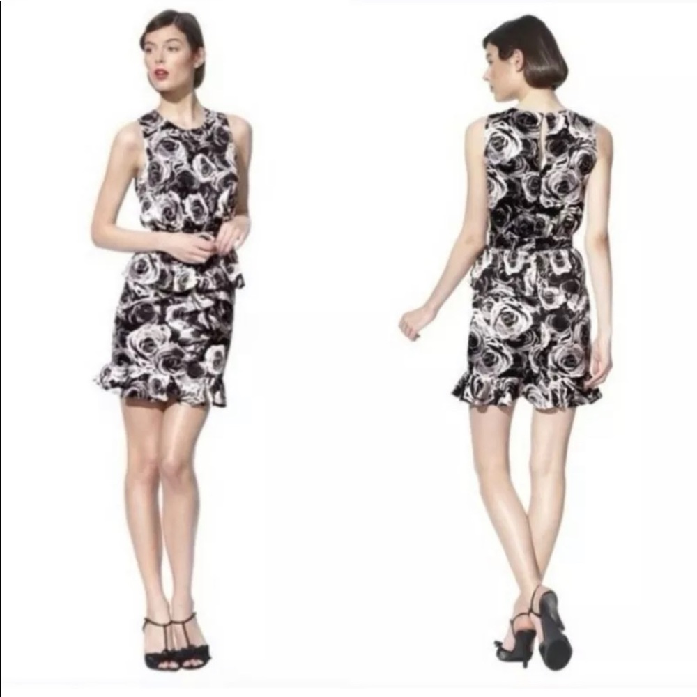 Kate Young for Target Black and white Rose Dress 8